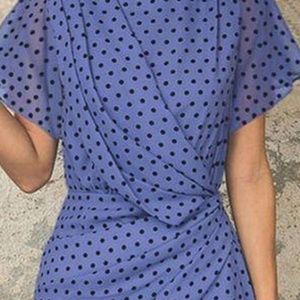 Short sleeve light weight polka dot dress